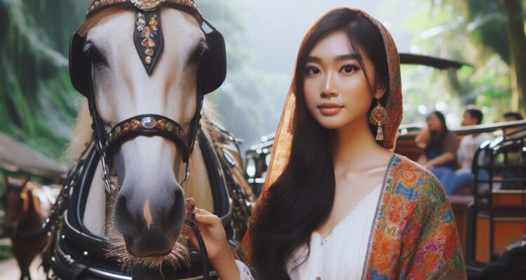 women asia horse carriage