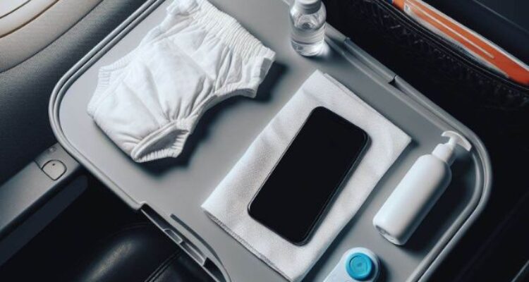 how to change diapers in a plane