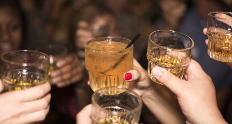 man drinking alcohol image